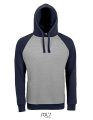 Heren Hoodie Sols Seattle 02998 Grey melange -French Navy